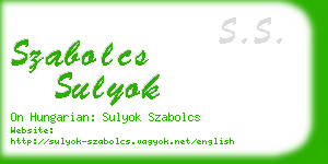 szabolcs sulyok business card